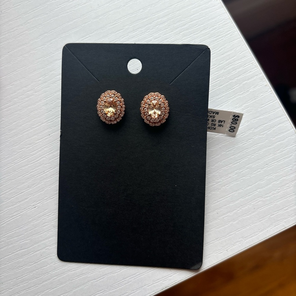 Elegant Rose Gold Stud Earrings
